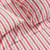 Martha Stewart – Twin Size Sheet Set, Crisp & Tailored Bedding with a Smooth Cotton Percale Feel, Deep Pocket, Bed Sheets with Matching Pillowcase & Fitted Sheet (Dotted Stripe Yellow)(Rose Ribbon Red)