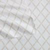 Martha Stewart – Twin Size Sheet Set, Crisp & Tailored Bedding with a Smooth Cotton Percale Feel, Deep Pocket, Bed Sheets with Matching Pillowcase & Fitted Sheet (Dotted Stripe Yellow)(Leaf Trellis Beige)
