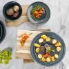 Martha Stewart Portillo 12 Piece Reactive Stoneware Dinnerware Set – Blue
