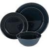 Martha Stewart Portillo 12 Piece Reactive Stoneware Dinnerware Set – Blue
