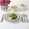 Martha Stewart Reedley 32 Piece Stoneware Dinnerware and Flatware Combo Set – Grey(Gray)