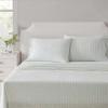 Martha Stewart – Twin Size Sheet Set, Crisp & Tailored Bedding with a Smooth Cotton Percale Feel, Deep Pocket, Bed Sheets with Matching Pillowcase & Fitted Sheet (Dotted Stripe Yellow)(Ditsy Vine Green)