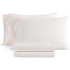 Martha Stewart – Twin Size Sheet Set, Crisp & Tailored Bedding with a Smooth Cotton Percale Feel, Deep Pocket, Bed Sheets with Matching Pillowcase & Fitted Sheet (Dotted Stripe Yellow)(Ticking Stripe Pink)