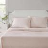 Martha Stewart – Twin Size Sheet Set, Crisp & Tailored Bedding with a Smooth Cotton Percale Feel, Deep Pocket, Bed Sheets with Matching Pillowcase & Fitted Sheet (Dotted Stripe Yellow)(Small Gingham Pink)
