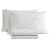 Martha Stewart – Twin Size Sheet Set, Crisp & Tailored Bedding with a Smooth Cotton Percale Feel, Deep Pocket, Bed Sheets with Matching Pillowcase & Fitted Sheet (Dotted Stripe Yellow)(Kennedy Floral Pink)