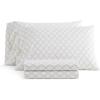 Martha Stewart – Twin Size Sheet Set, Crisp & Tailored Bedding with a Smooth Cotton Percale Feel, Deep Pocket, Bed Sheets with Matching Pillowcase & Fitted Sheet (Dotted Stripe Yellow)(Leaf Trellis Beige)