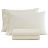 Martha Stewart – Twin Size Sheet Set, Crisp & Tailored Bedding with a Smooth Cotton Percale Feel, Deep Pocket, Bed Sheets with Matching Pillowcase & Fitted Sheet (Dotted Stripe Yellow)(Stripe Yellow)