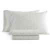 Martha Stewart – Twin Size Sheet Set, Crisp & Tailored Bedding with a Smooth Cotton Percale Feel, Deep Pocket, Bed Sheets with Matching Pillowcase & Fitted Sheet (Dotted Stripe Yellow)(Kennedy Floral Green)