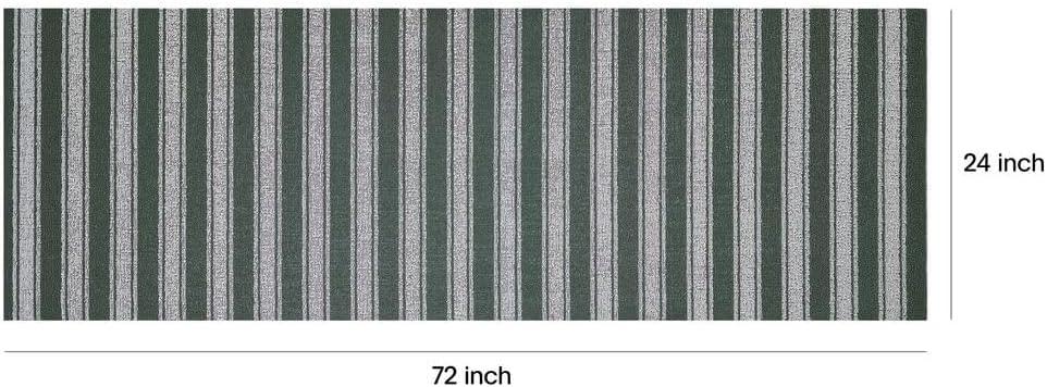 image:imageChilewich Martha by Martha Stewart Boardwalk Stripe Shag Mat Premium IndoorOutdoor Runner Rug for Entryway Kitchen Dining Room Bathroom Patio Waterproof Backing Walnut 2x 6Fern