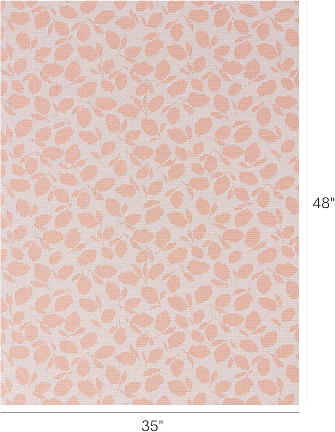 image:imageChilewich Martha by Martha Stewart Lemon Leaves Rug Premium IndoorOutdoor Rectangle Rug for Entryway Kitchen Dining Room Patio NonSlip Backing Marigold 111 x 3Marigold