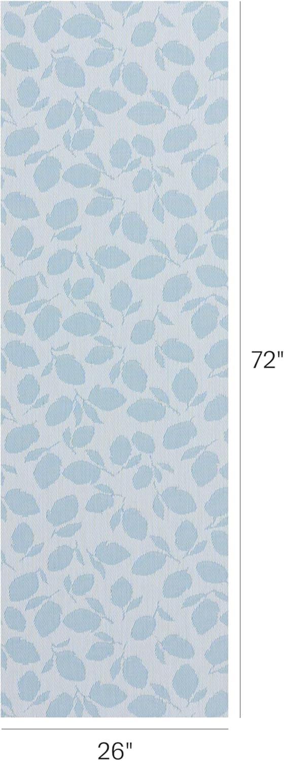 image:imageChilewich Martha by Martha Stewart Lemon Leaves Rug Premium IndoorOutdoor Rectangle Rug for Entryway Kitchen Dining Room Patio NonSlip Backing Marigold 111 x 3Robins Egg