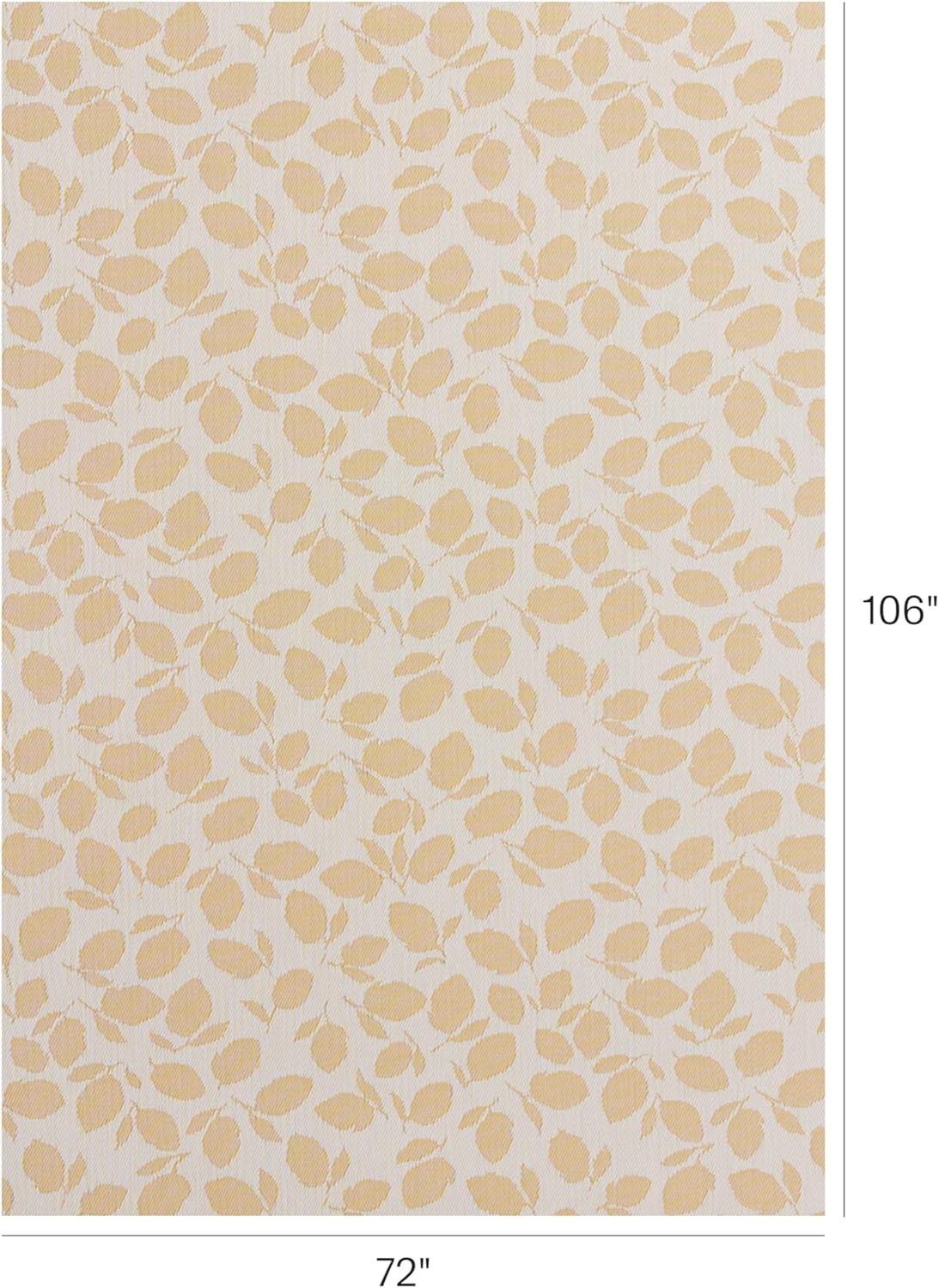 image:imageChilewich Martha by Martha Stewart Lemon Leaves Rug Premium IndoorOutdoor Rectangle Rug for Entryway Kitchen Dining Room Patio NonSlip Backing Marigold 111 x 3Goldenrod