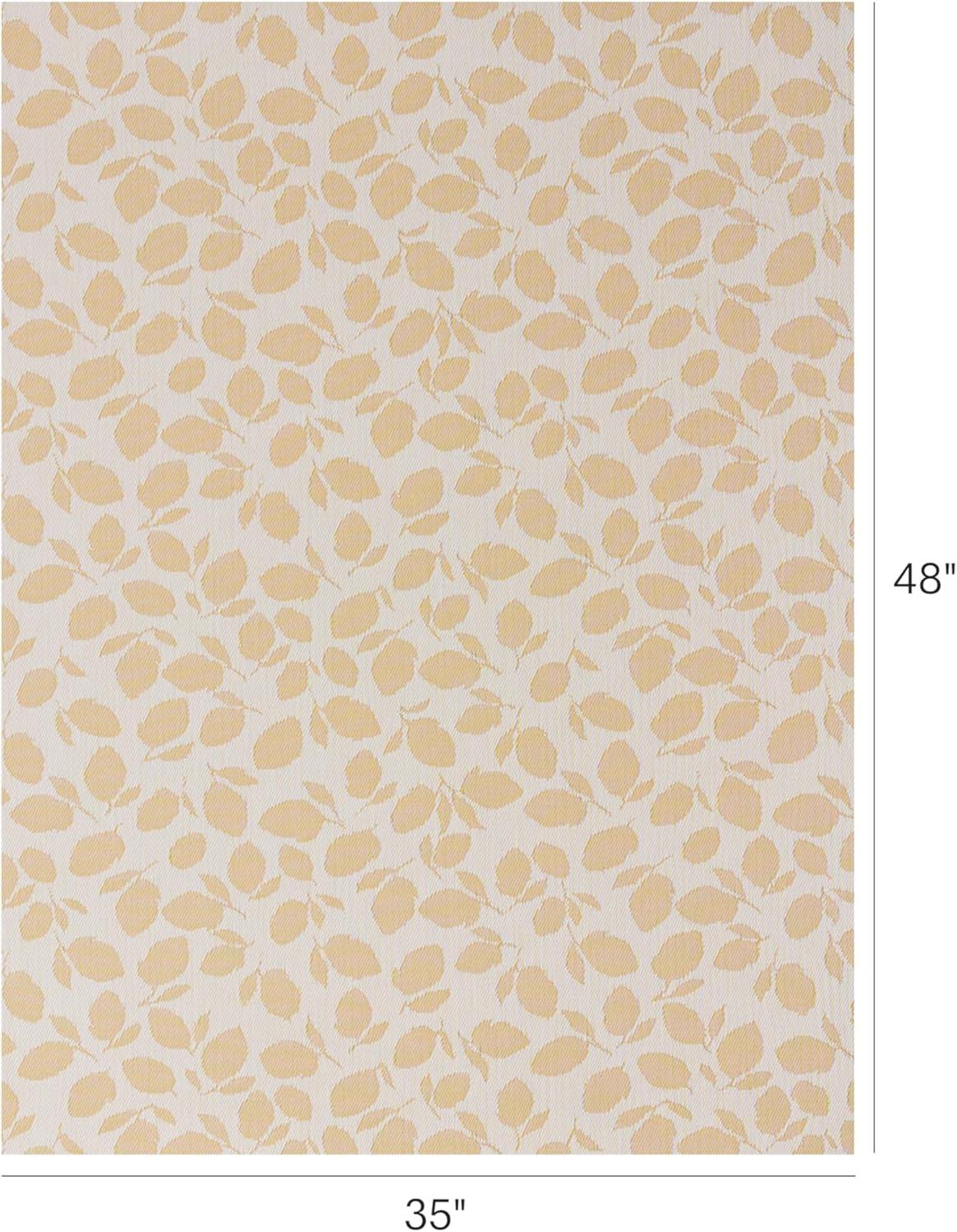 image:imageChilewich Martha by Martha Stewart Lemon Leaves Rug Premium IndoorOutdoor Rectangle Rug for Entryway Kitchen Dining Room Patio NonSlip Backing Marigold 111 x 3Goldenrod