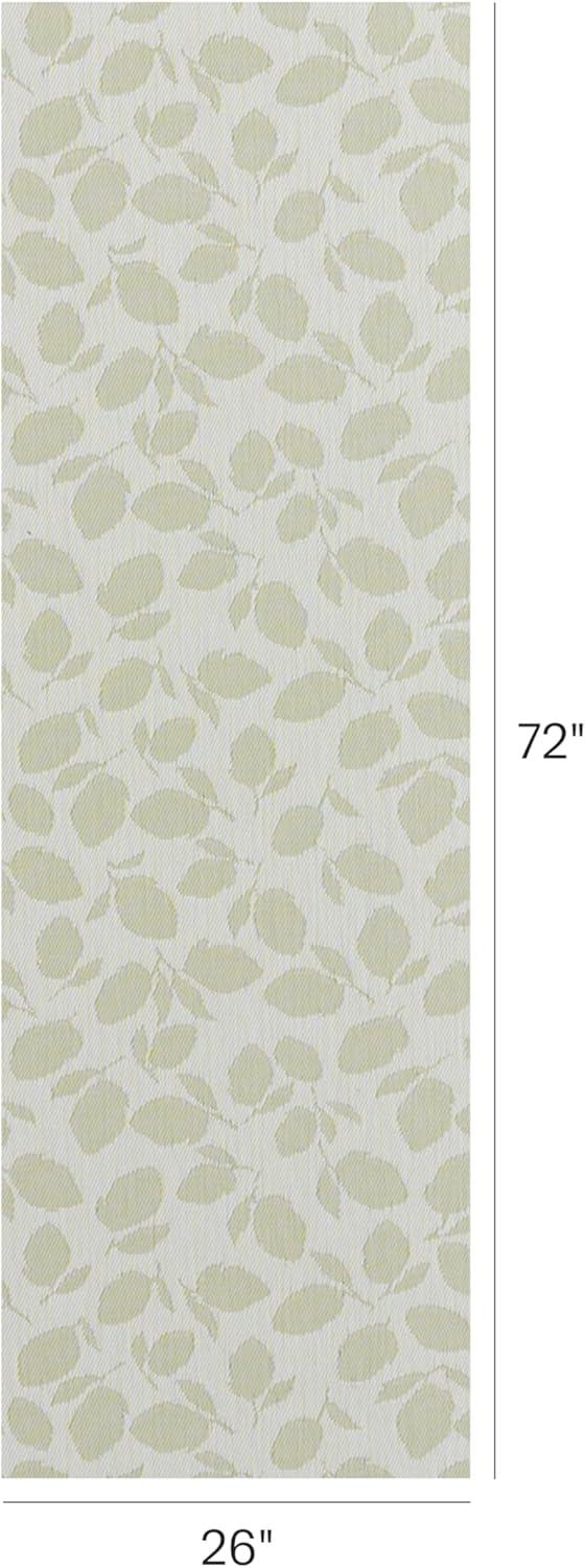 image:imageChilewich Martha by Martha Stewart Lemon Leaves Rug Premium IndoorOutdoor Rectangle Rug for Entryway Kitchen Dining Room Patio NonSlip Backing Marigold 111 x 3Sprout
