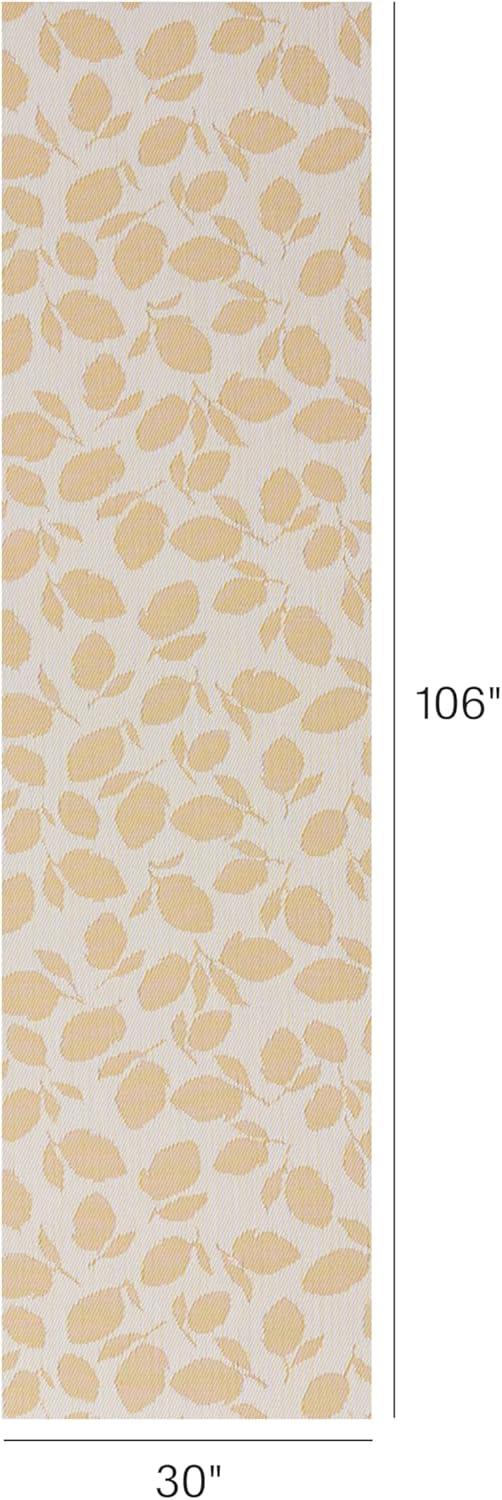 image:imageChilewich Martha by Martha Stewart Lemon Leaves Rug Premium IndoorOutdoor Rectangle Rug for Entryway Kitchen Dining Room Patio NonSlip Backing Marigold 111 x 3Goldenrod
