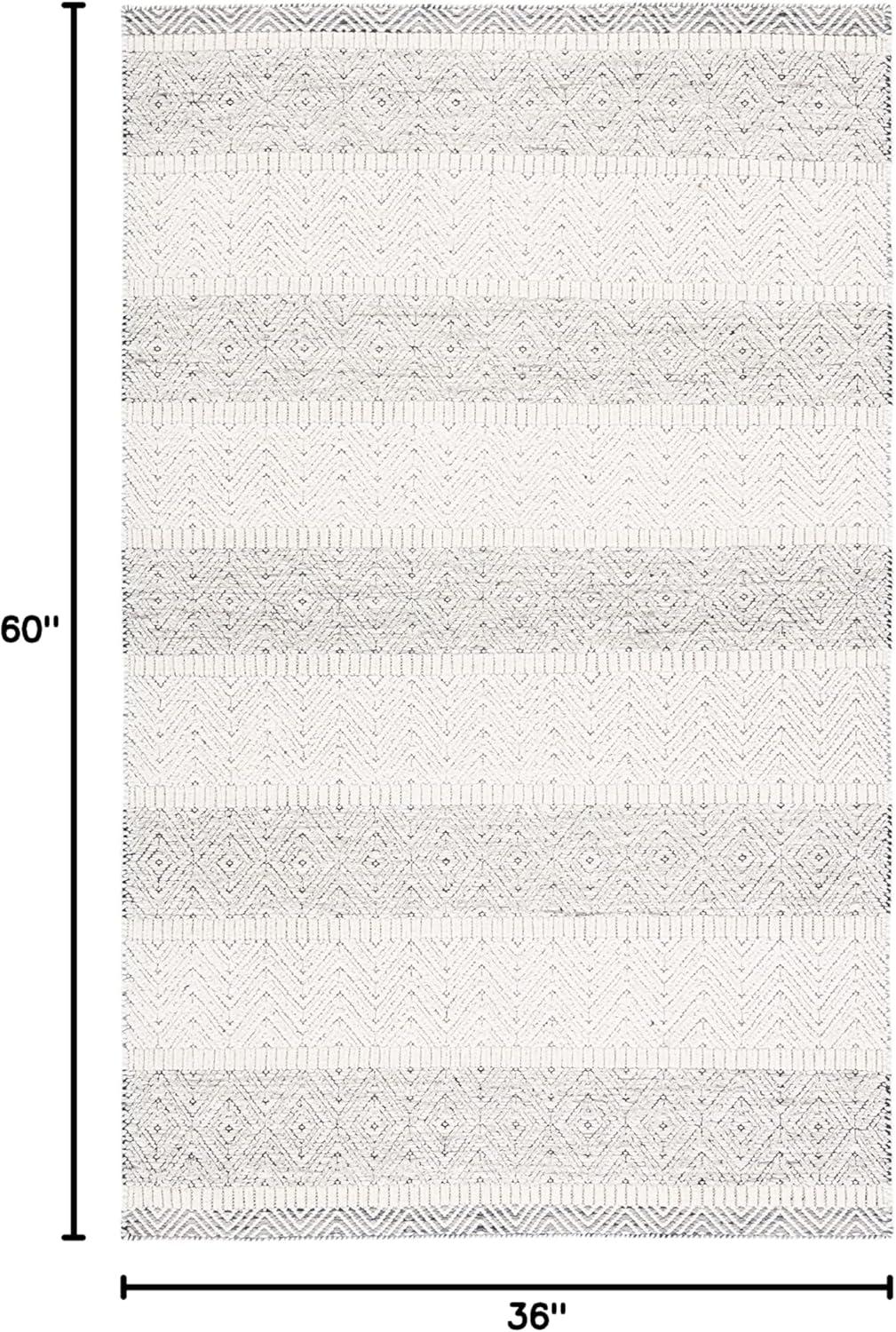 image:imageMartha Stewart x SAFAVIEH Area Rug Collection 8 x 10 Ivory amp Grey Handmade Wool Ideal for Living Room Bedroom Office Dining Space MSR9606AIvoryGrey