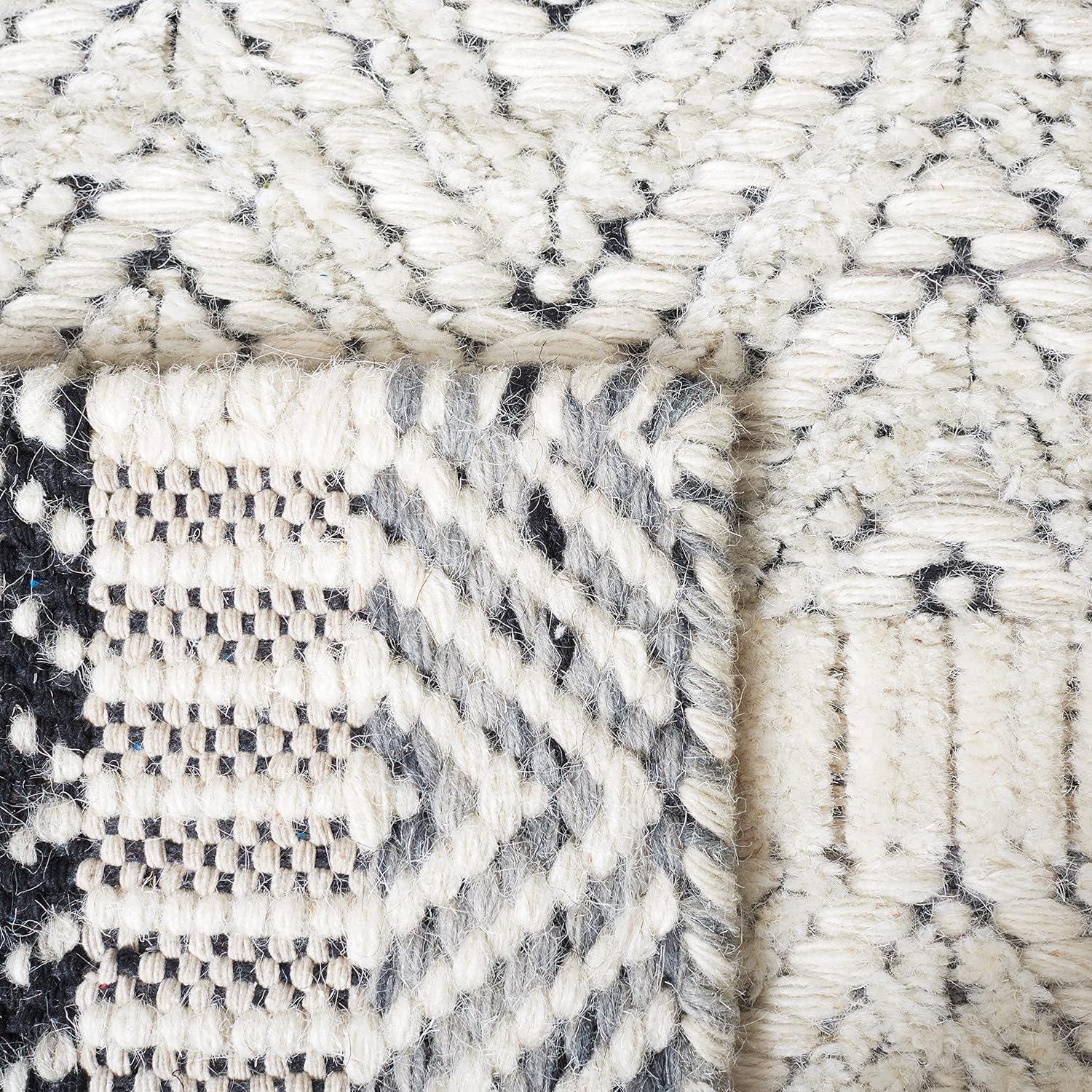 image:imageMartha Stewart x SAFAVIEH Area Rug Collection 8 x 10 Ivory amp Grey Handmade Wool Ideal for Living Room Bedroom Office Dining Space MSR9606AIvoryGrey