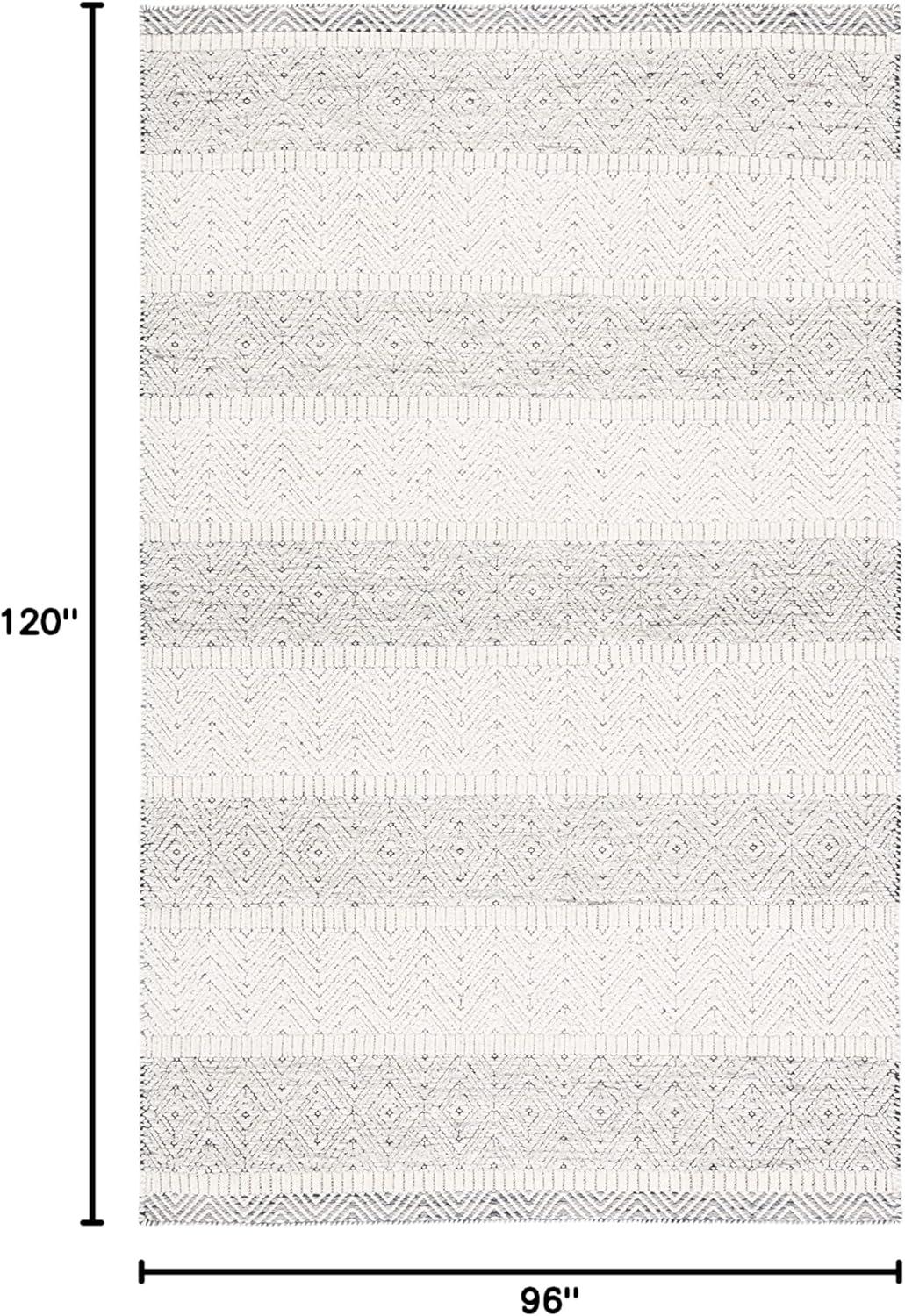image:imageMartha Stewart x SAFAVIEH Area Rug Collection 8 x 10 Ivory amp Grey Handmade Wool Ideal for Living Room Bedroom Office Dining Space MSR9606AIvoryGrey