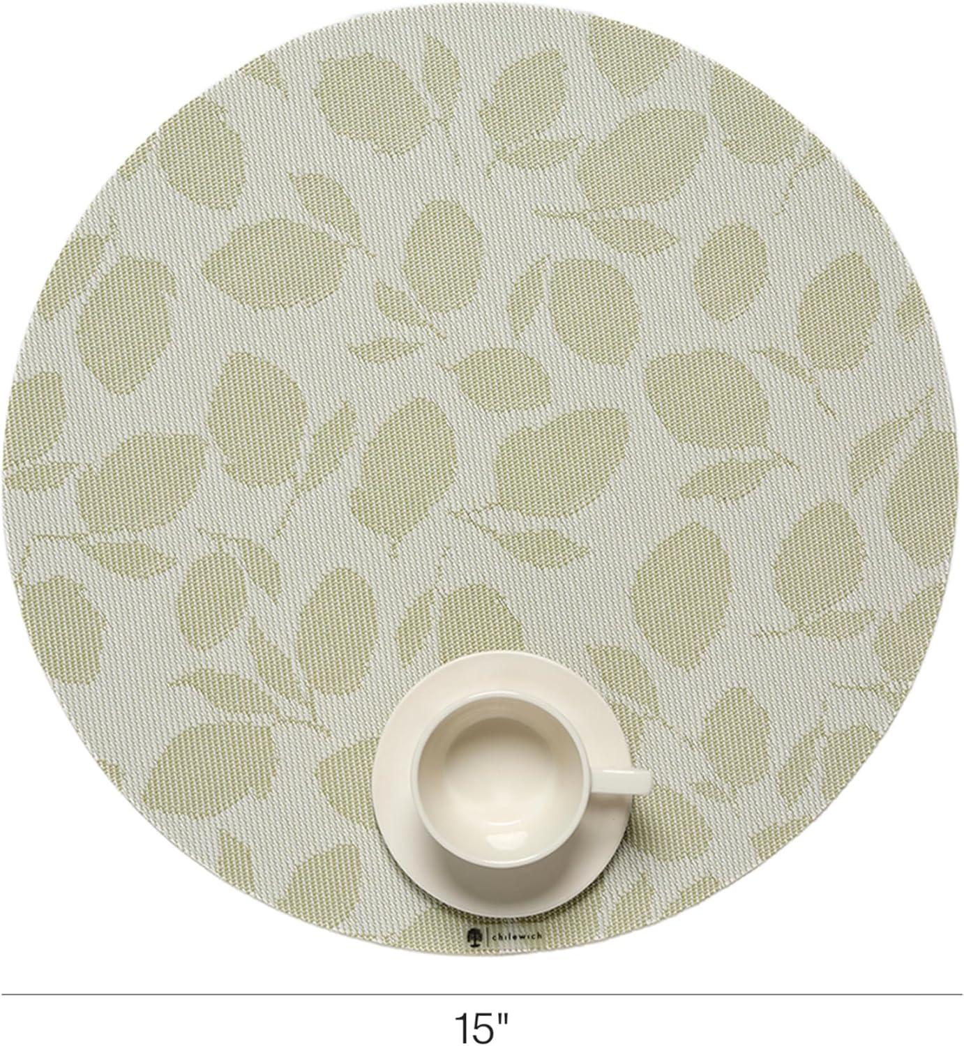 image:imageMartha by Martha Stewart Chilewich Lemon Leaves Round Woven Placemats 15 Dining Table Mats Reusable StainResistant IndoorOutdoor Tabletop Protection SproutSprout