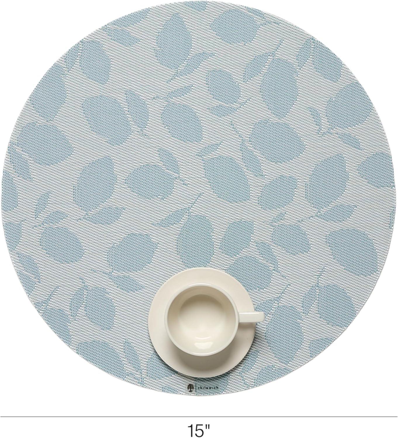 image:imageMartha by Martha Stewart Chilewich Lemon Leaves Round Woven Placemats 15 Dining Table Mats Reusable StainResistant IndoorOutdoor Tabletop Protection SproutRobins Egg