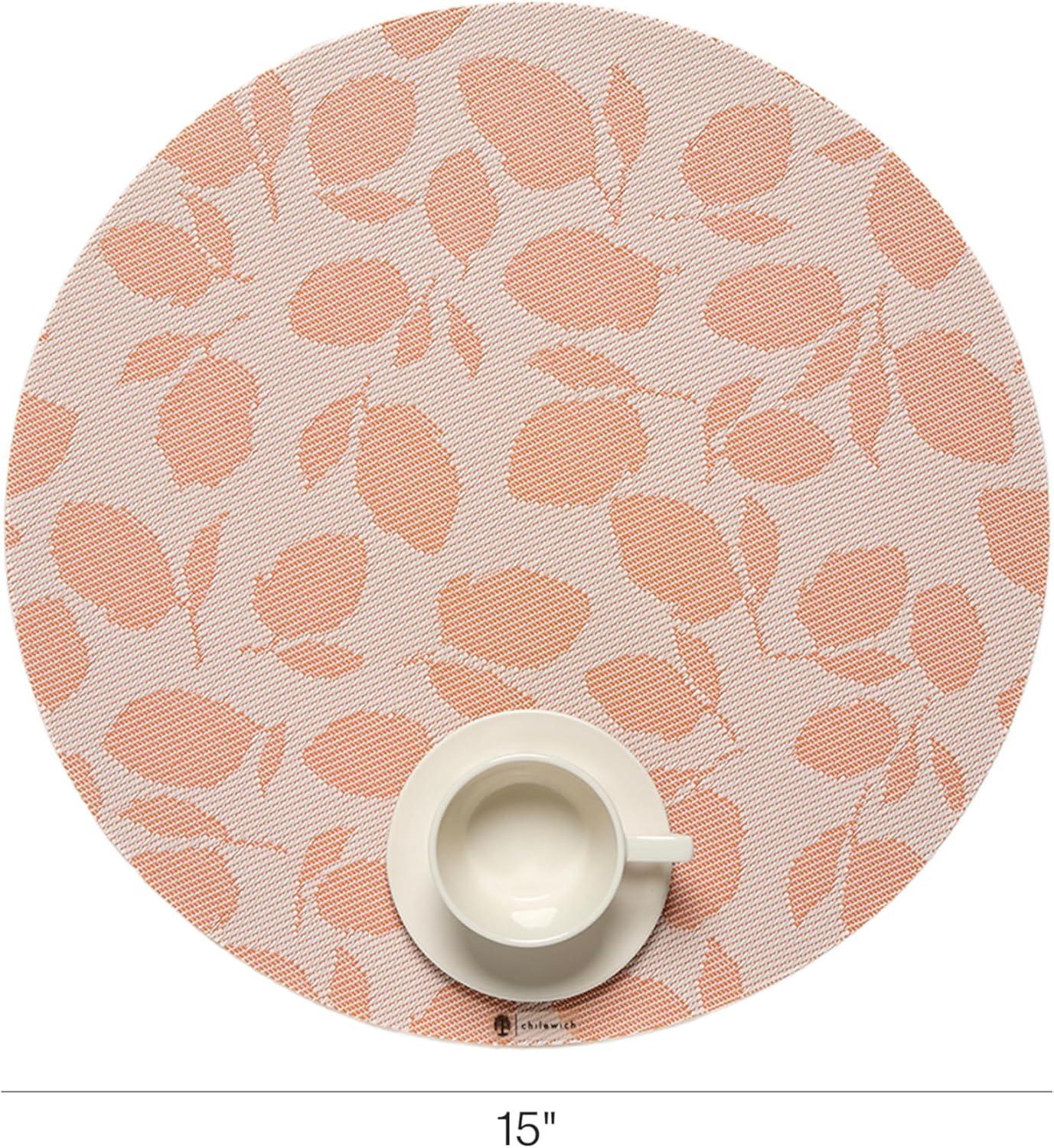 image:imageMartha by Martha Stewart Chilewich Lemon Leaves Round Woven Placemats 15 Dining Table Mats Reusable StainResistant IndoorOutdoor Tabletop Protection SproutMarigold