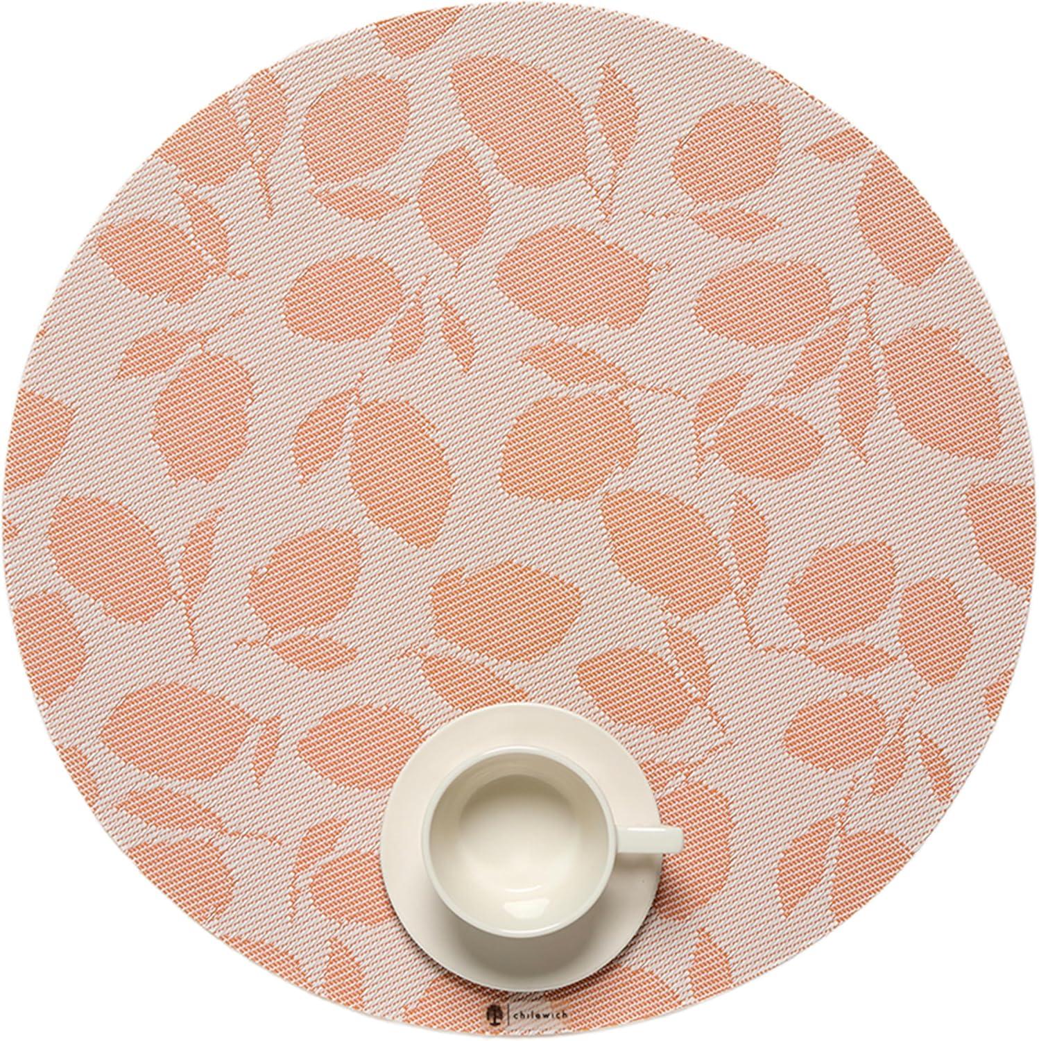 image:imageMartha by Martha Stewart Chilewich Lemon Leaves Round Woven Placemats 15 Dining Table Mats Reusable StainResistant IndoorOutdoor Tabletop Protection SproutMarigold