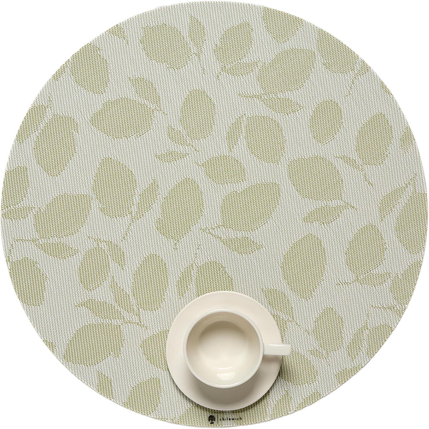 image:imageMartha by Martha Stewart Chilewich Lemon Leaves Round Woven Placemats 15 Dining Table Mats Reusable StainResistant IndoorOutdoor Tabletop Protection SproutSprout