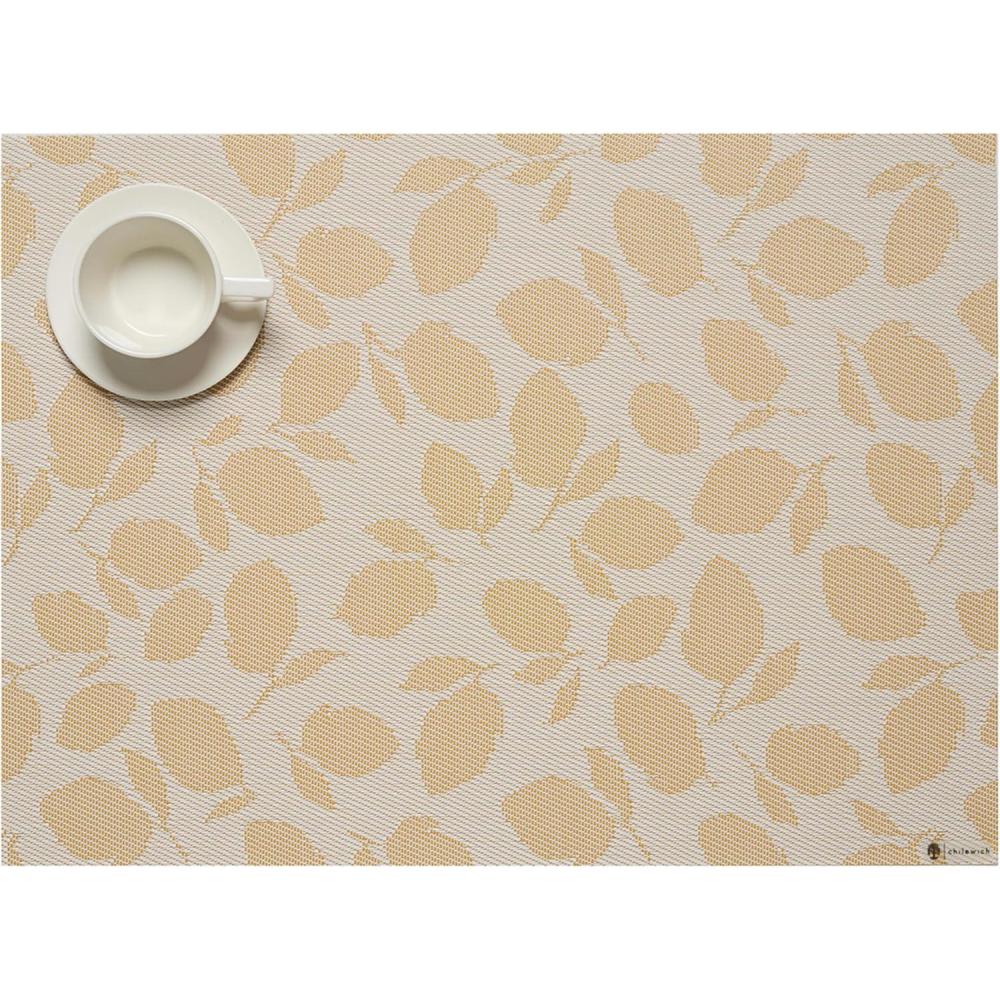 image:imageMartha by Martha Stewart Chilewich Lemon Leaves Round Woven Placemats 15 Dining Table Mats Reusable StainResistant IndoorOutdoor Tabletop Protection SproutGoldenrod