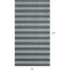 Chilewich Martha by Martha Stewart Boardwalk Stripe Shag Mat – Premium Indoor/Outdoor Runner Rug for Entryway, Kitchen, Dining Room, Bathroom, Patio – Waterproof Backing – Walnut – 2’x 6′(Seaside)
