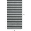 Chilewich Martha by Martha Stewart Boardwalk Stripe Shag Mat – Premium Indoor/Outdoor Runner Rug for Entryway, Kitchen, Dining Room, Bathroom, Patio – Waterproof Backing – Walnut – 2’x 6′(Fern)