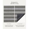 Chilewich Martha by Martha Stewart Boardwalk Stripe Shag Mat – Premium Indoor/Outdoor Runner Rug for Entryway, Kitchen, Dining Room, Bathroom, Patio – Waterproof Backing – Walnut – 2’x 6′(Walnut)