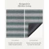 Chilewich Martha by Martha Stewart Boardwalk Stripe Shag Mat – Premium Indoor/Outdoor Runner Rug for Entryway, Kitchen, Dining Room, Bathroom, Patio – Waterproof Backing – Walnut – 2’x 6′(Seaside)