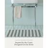 Chilewich Martha by Martha Stewart Boardwalk Stripe Shag Mat – Premium Indoor/Outdoor Runner Rug for Entryway, Kitchen, Dining Room, Bathroom, Patio – Waterproof Backing – Walnut – 2’x 6′(Seaside)
