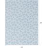 Chilewich Martha by Martha Stewart Lemon Leaves Rug – Premium Indoor/Outdoor Rectangle Rug for Entryway, Kitchen, Dining Room, Patio – Non-Slip Backing – Marigold – 1’11” x 3’(Robins Egg)