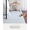 Chilewich Martha by Martha Stewart Lemon Leaves Rug – Premium Indoor/Outdoor Rectangle Rug for Entryway, Kitchen, Dining Room, Patio – Non-Slip Backing – Marigold – 1’11” x 3’(Robins Egg)