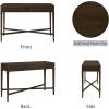 Martha Stewart Kena Hall Console Entryway with Storage Fluted Drawers, Solid Wood Legs Cottage Inspired Sofa Table, Antique Brass Knobs, Coastal Living Room Furniture, 47.5″ Wide, Brown(47.5″)