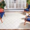 Martha Stewart x SAFAVIEH Outdoor Area Rug Collection – 8′ x 10′, Ivory & Light Grey, Weather Resistant & Washable, Ideal for Patio, Backyard, Mudroom, Deck, Dining Space (MSRO805A)(Ivory/Light Grey)