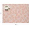 Martha by Martha Stewart | Chilewich Lemon Leaves Round Woven Placemats – 15” Dining Table Mats – Reusable, Stain-Resistant, Indoor/Outdoor Tabletop Protection – Sprout(Marigold)