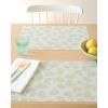 Martha by Martha Stewart | Chilewich Lemon Leaves Round Woven Placemats – 15” Dining Table Mats – Reusable, Stain-Resistant, Indoor/Outdoor Tabletop Protection – Sprout(Sprout)