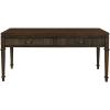 Martha Stewart Kena Hall Console Entryway with Storage Fluted Drawers, Solid Wood Legs Cottage Inspired Sofa Table, Antique Brass Knobs, Coastal Living Room Furniture, 47.5″ Wide, Brown(44″)