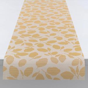 Martha by Martha Stewart | Chilewich Lemon Leaves Woven Table Runner – Reusable, Stain-Resistant, Indoor/Outdoor Dining Table Decorations – 14″ x 72″ – Robins Egg(Goldenrod)