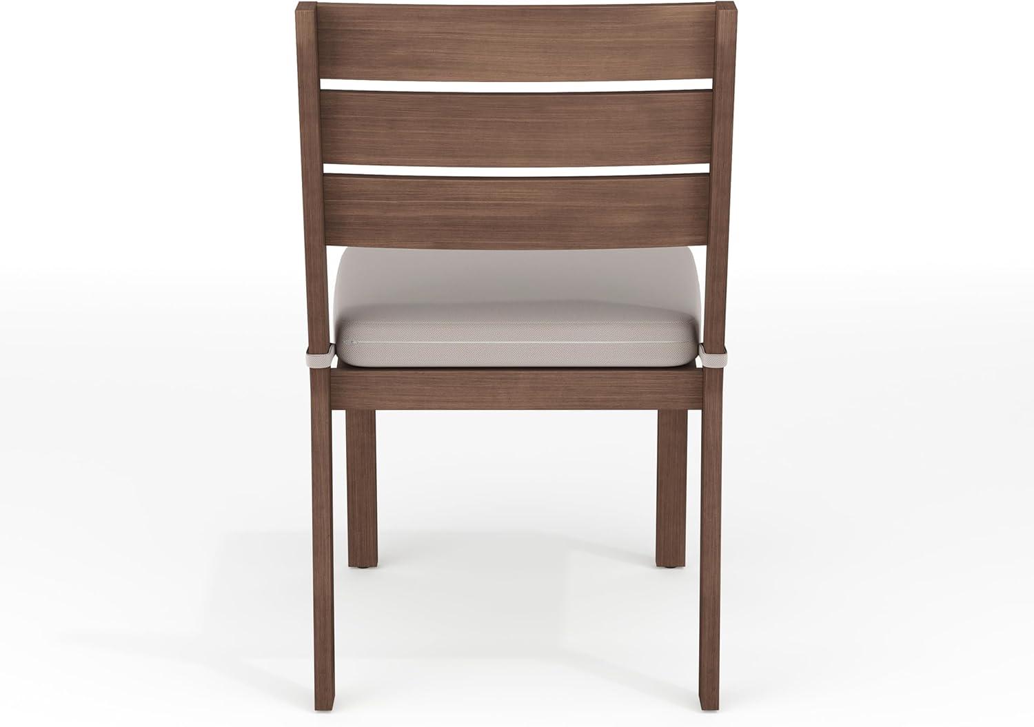 image:imageMartha Stewart Bedford 5 Piece Indoor Outdoor Aluminum Patio Set 36 Round Trestle Base Table 4 Stackable Chairs Gray Brushed Woodgrain Gray Seat CushionsBrown