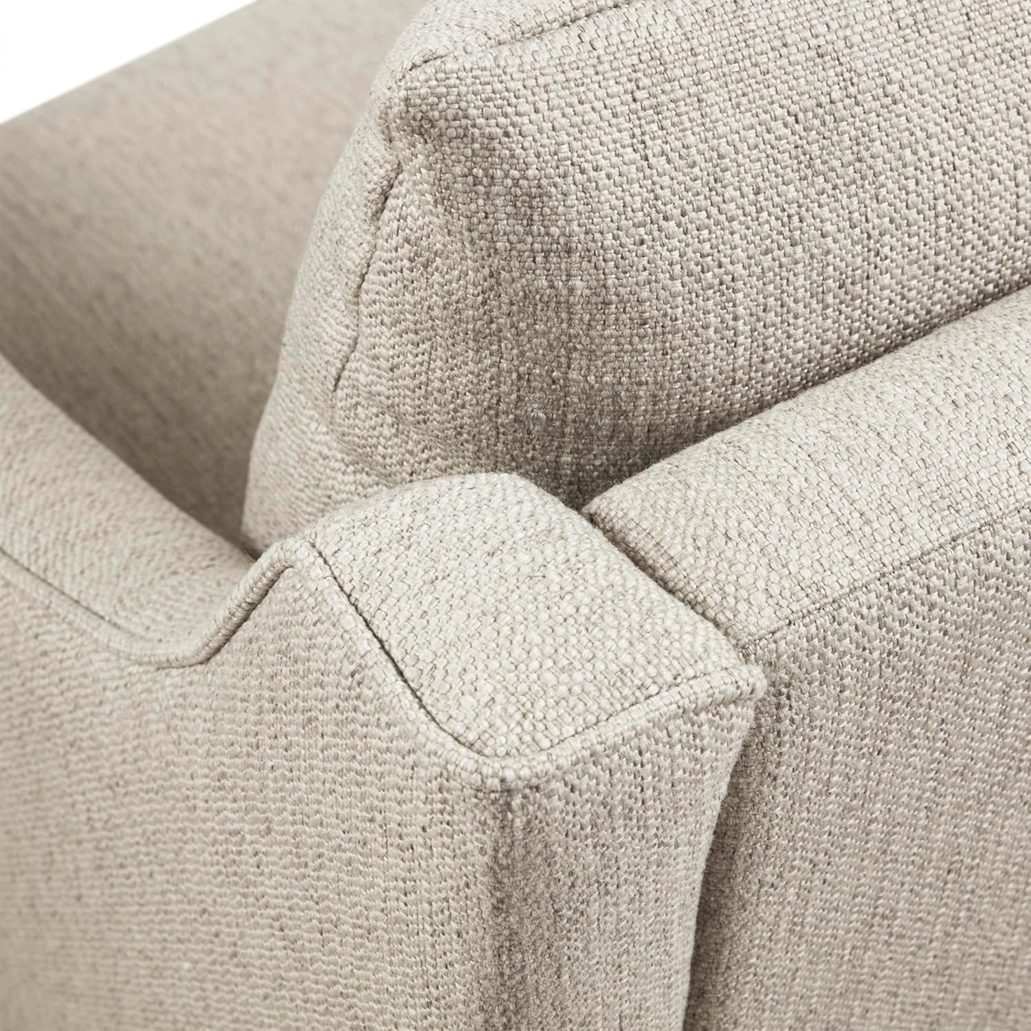 image:imageMartha Stewart Amber Swivel Chair for Living Room Barrel Style Bedroom Lounge Removable Foam Seat Cushion Upholstered Nursery Furniture Metal Base Fully Assembled 305 D x 30 W x 35 H Natural