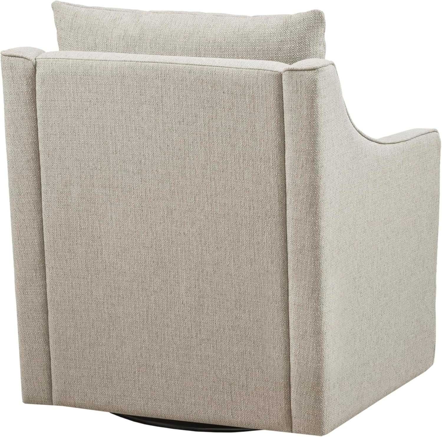 image:imageMartha Stewart Amber Swivel Chair for Living Room Barrel Style Bedroom Lounge Removable Foam Seat Cushion Upholstered Nursery Furniture Metal Base Fully Assembled 305 D x 30 W x 35 H Natural