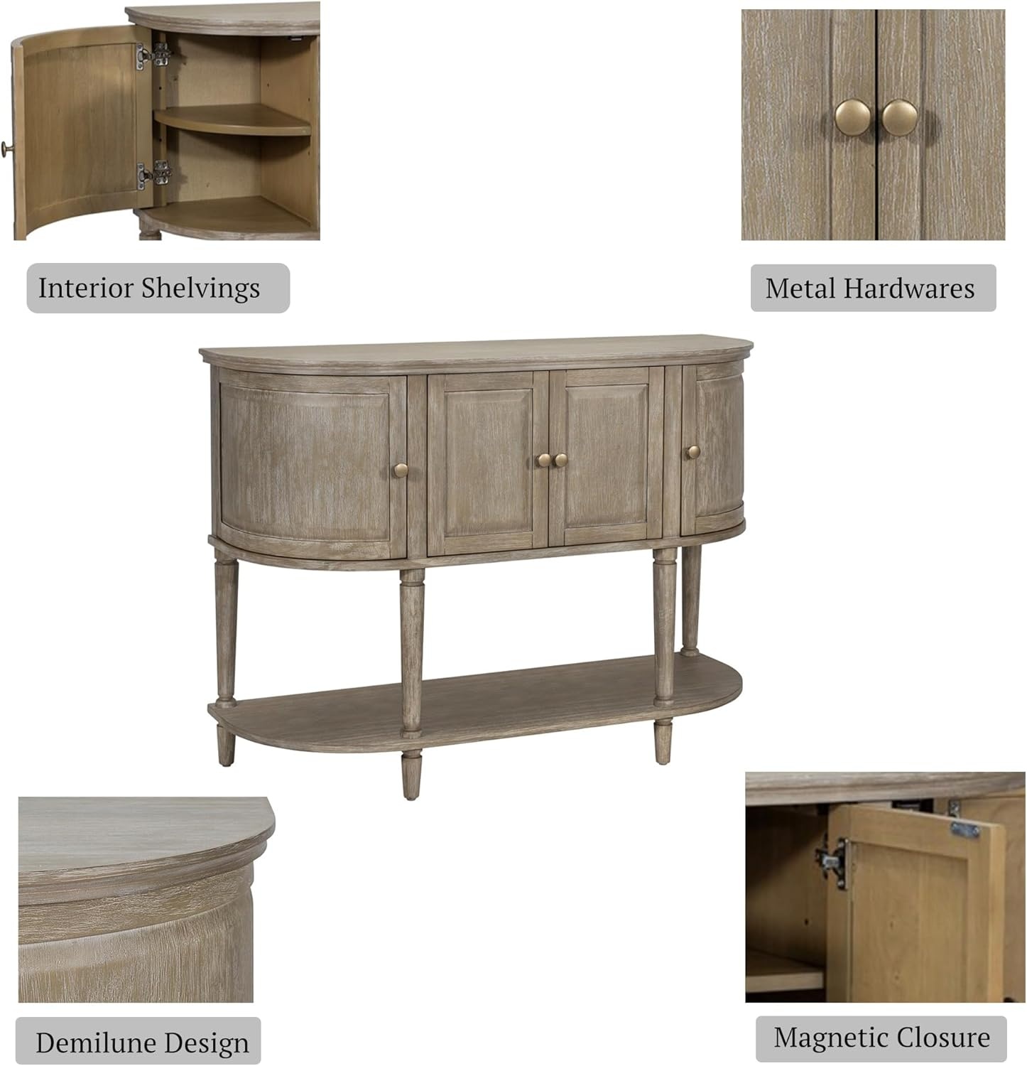 image:imageMartha Stewart Ayanna Accent Cabinet Storage for Living Room Accent Chest with Adjustable Inner Shelf Living Room Storage Chest with Shelf Farmhouse Living Room Cabinet 34 H Reclaimed Wheat