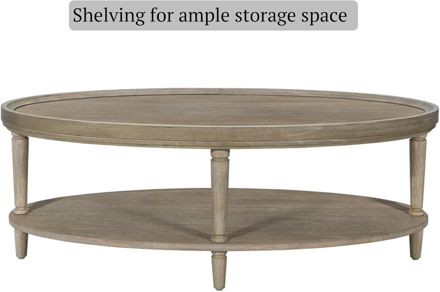 image:imageMartha Stewart Ayanna Round Coffee Table for Living Room Bedford Collection Farmhouse Coffee Table with Shelving for Storage Modern Farmhouse Living Room Table 48 Wide Reclaimed Greige