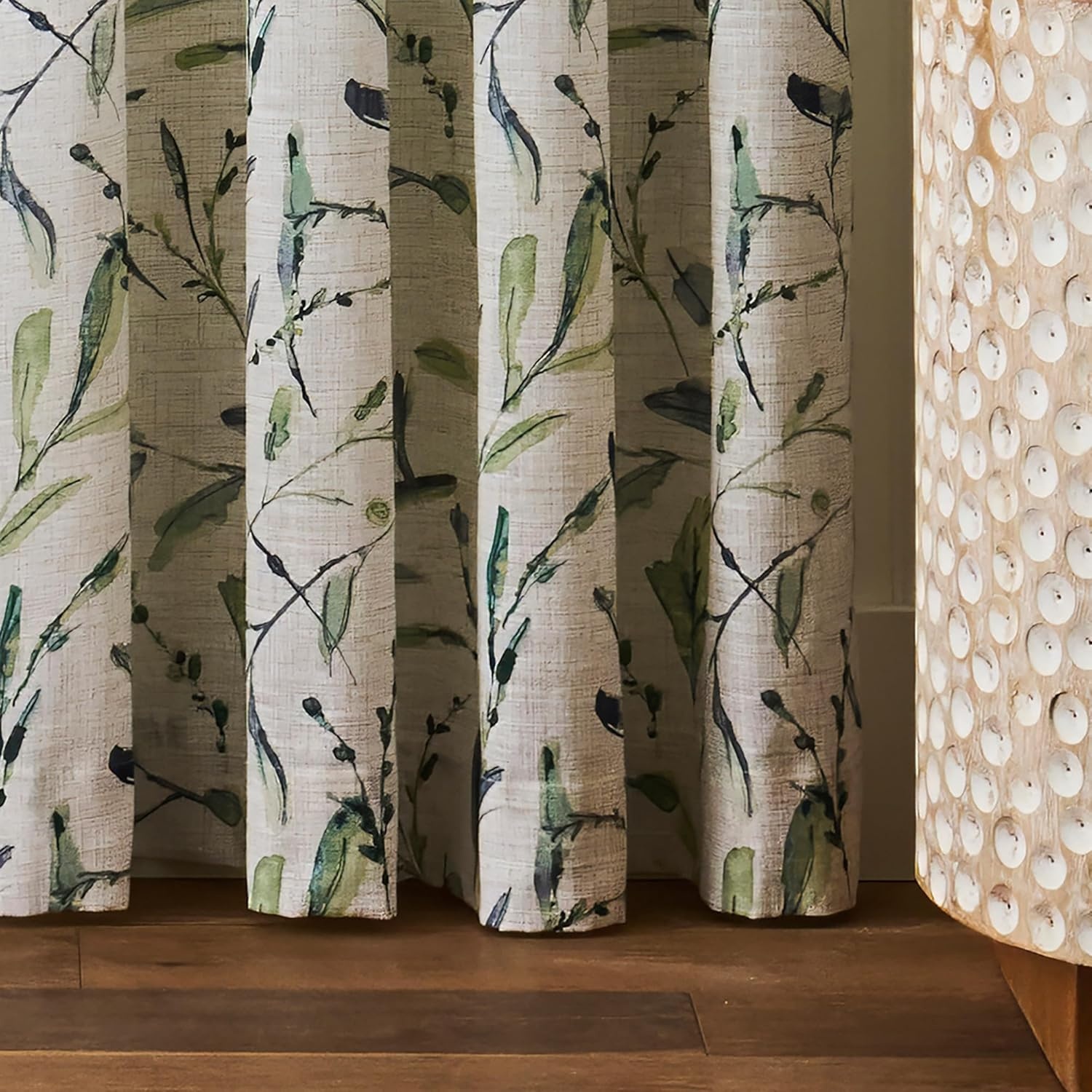 image:imageMartha Stewart Beige Cotton Curtains Terracotta Rust Leaf Design LightFiltering Curtain Panels for Living Room Decor 50 x 95 Set of 2Blue Green