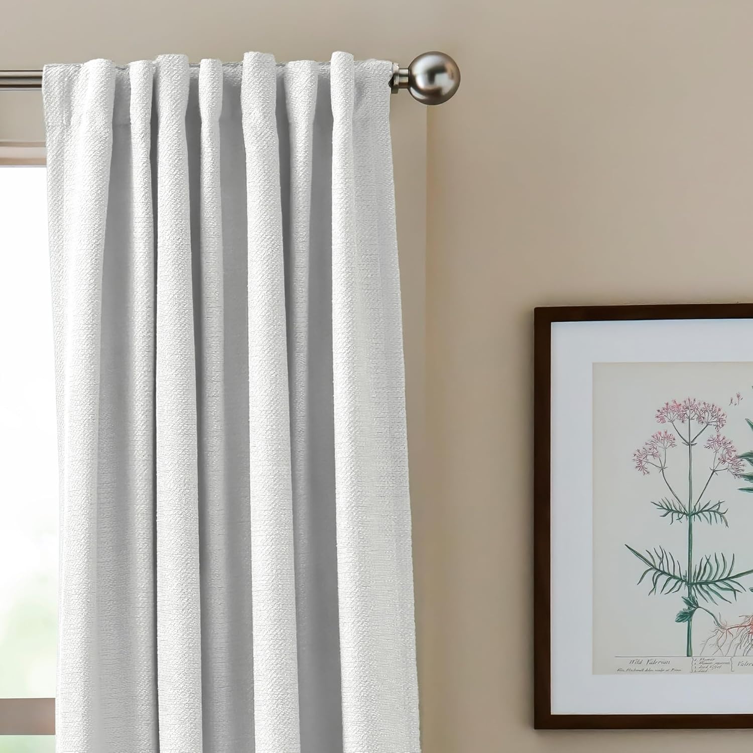 image:imageMartha Stewart Blackout Curtains 50 x 95 Set of 2 Light Blocking Window Curtain Panels for Bedroom Living Room Sage GreenWhite