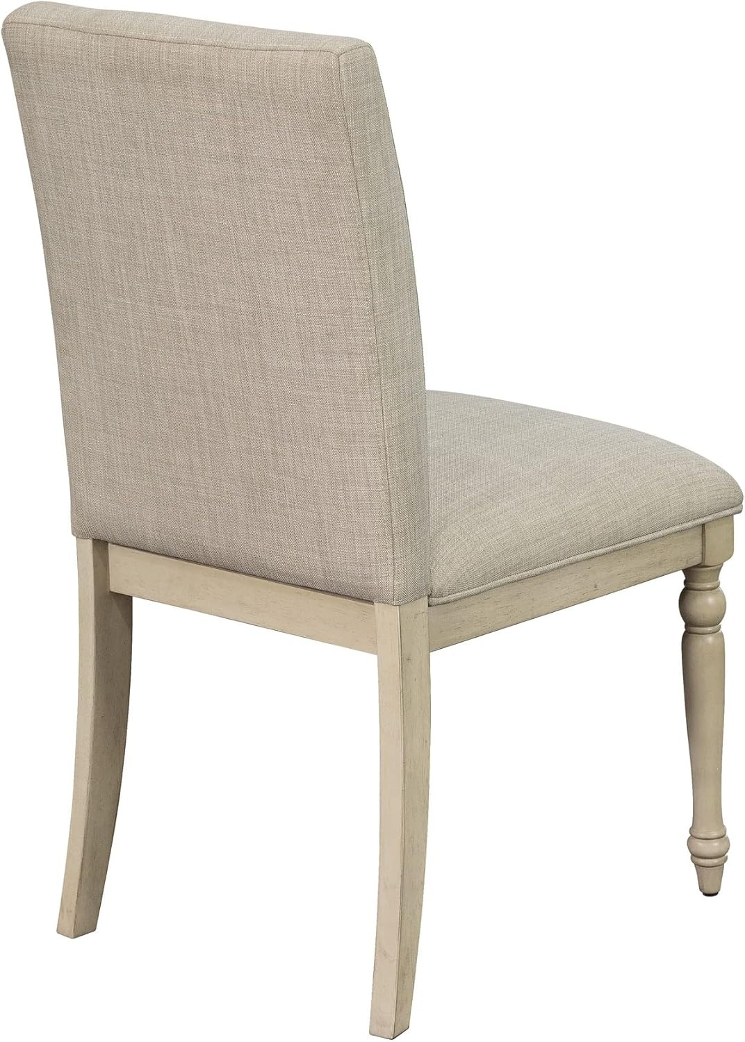 image:imageMartha Stewart Fiona Classic Upholstered Accent Dining Chairs Set of 2 Padded Seat CushionBack Solid Wood Frame and Turned Legs Simple Distressed Rustic Farmhouse Kitchen Furniture Light Grey