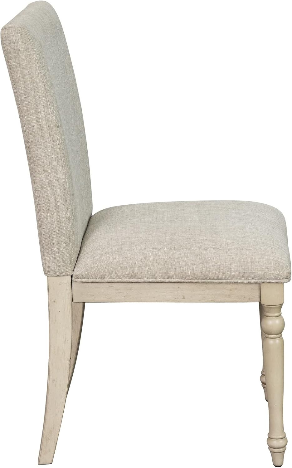 image:imageMartha Stewart Fiona Classic Upholstered Accent Dining Chairs Set of 2 Padded Seat CushionBack Solid Wood Frame and Turned Legs Simple Distressed Rustic Farmhouse Kitchen Furniture Light Grey